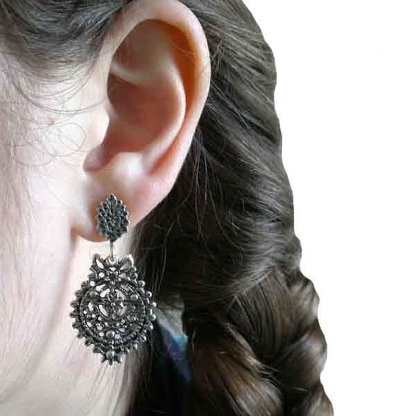 Silver earrings Galician