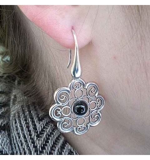Earrings artisans in silver