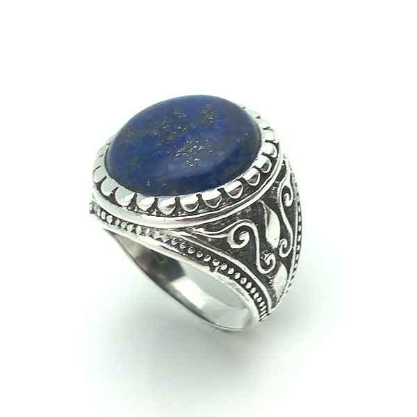 Ring silver and lapis