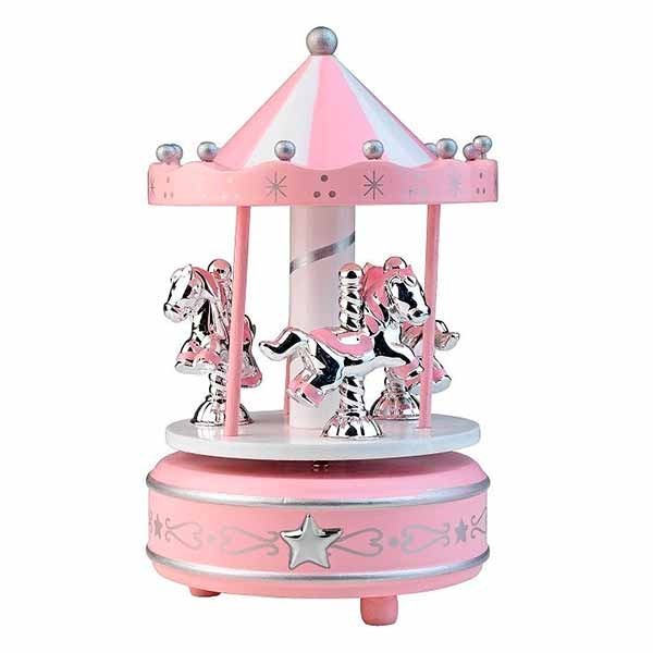 Carousel with ponies, pink