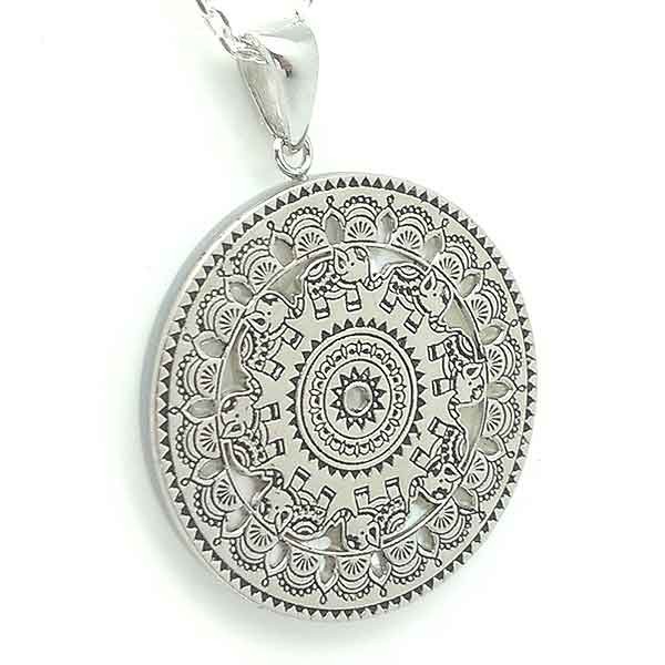 Silver and mother of pearl mandala