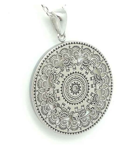 Silver and mother of pearl mandala