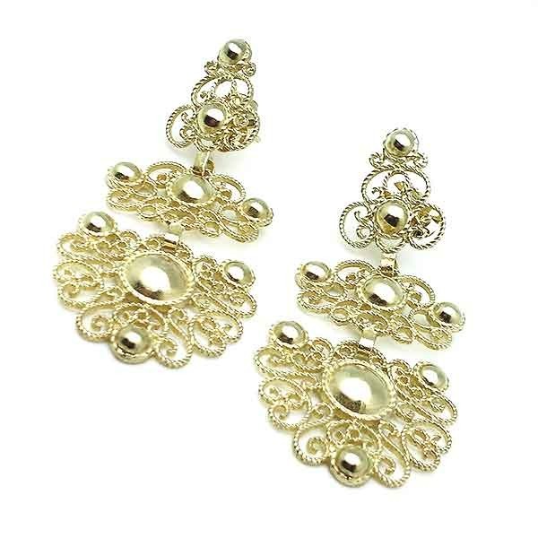 Silver earrings, gold plated