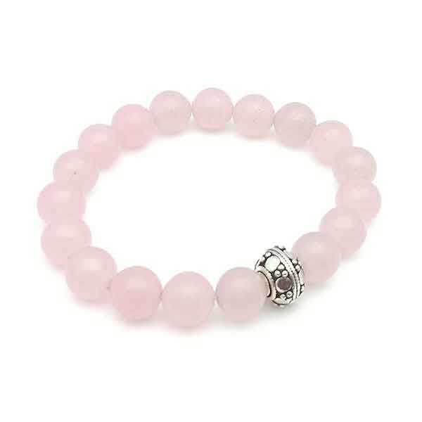 Elastic rose quartz bracelet