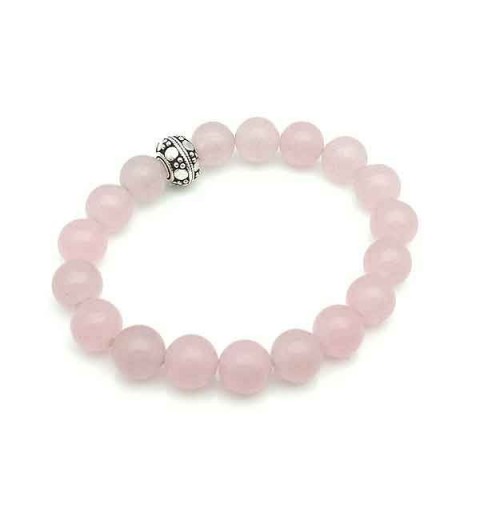 Elastic rose quartz bracelet