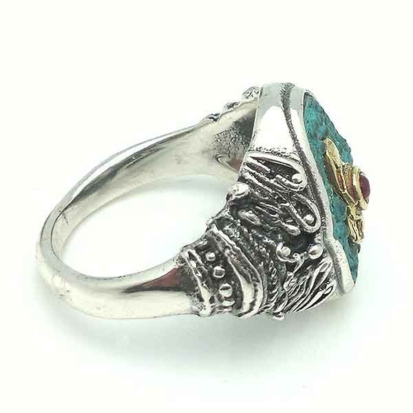 Silver and bronze ring