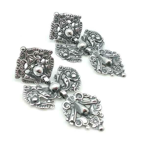 Old silver earrings