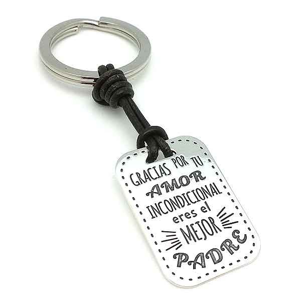 Llavero de plata para papá