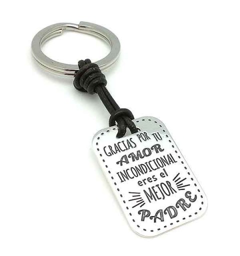 Llavero de plata para papá