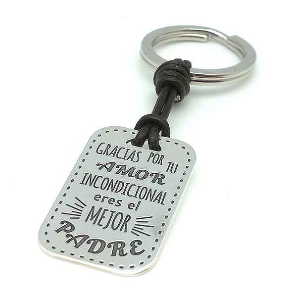 Llavero de plata para papá