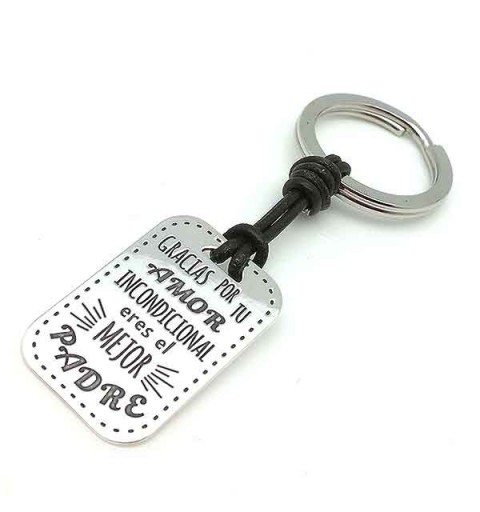 Llavero de plata para papá