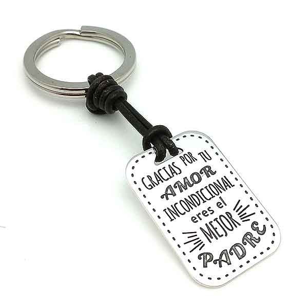 Llavero de plata para papá