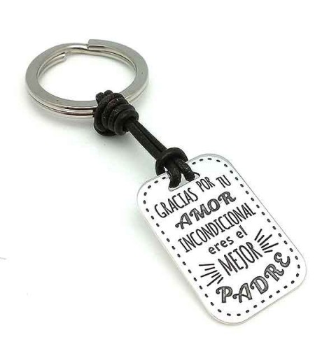Llavero de plata para papá