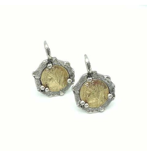 Roman coin earrings