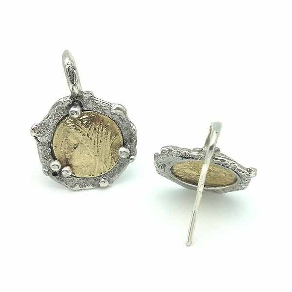 Roman coin earrings
