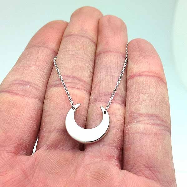 Silver moon pendant