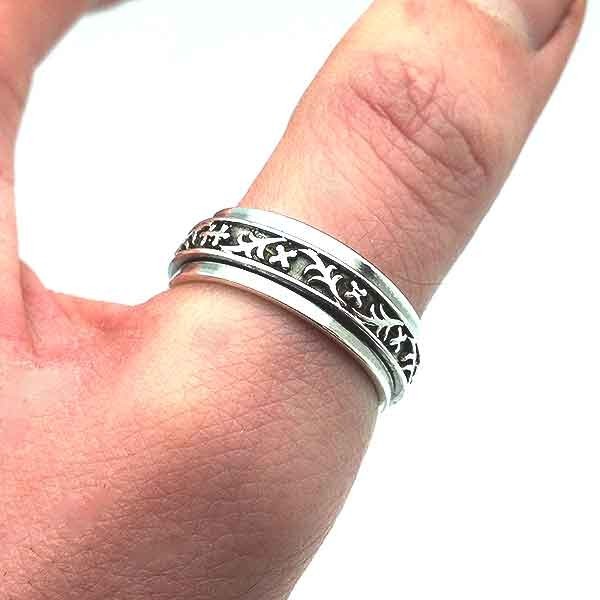 Anti-stress silver ring