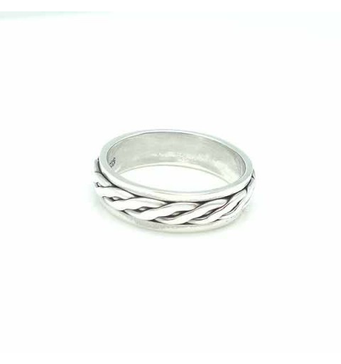 Silver anti-stress ring
