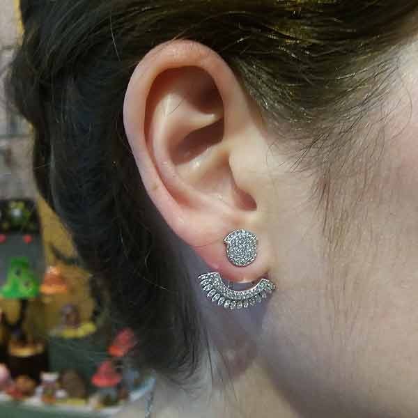 Front & back earrings
