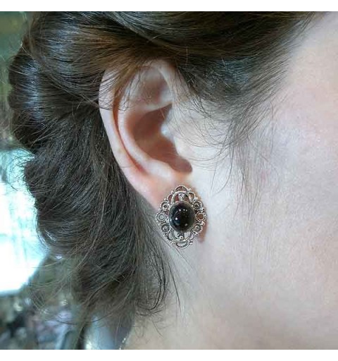 Jet earrings
