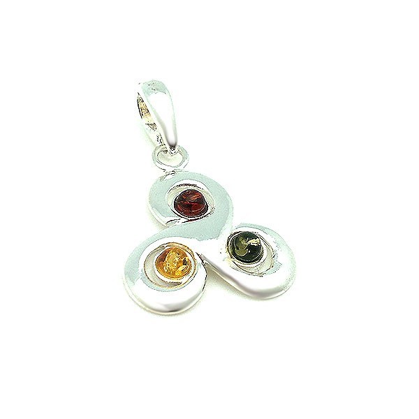 Silver and amber trisquel