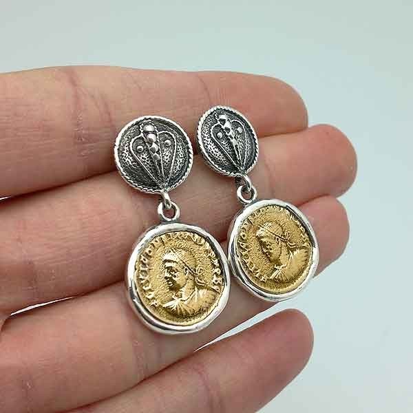Coins earrings