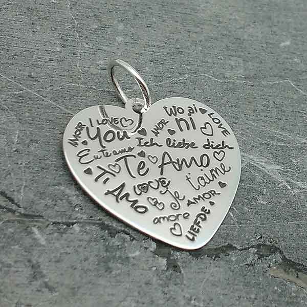 Colgante con mensaje San Valentin