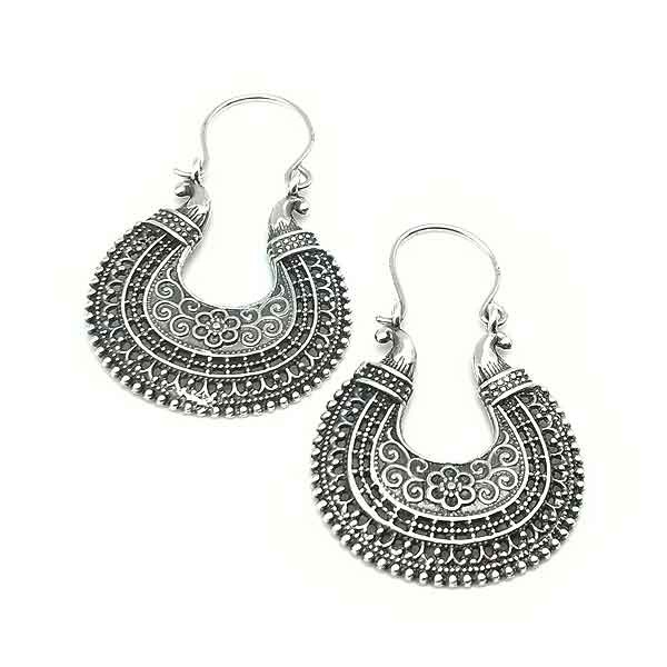 Balinese hoop earrings