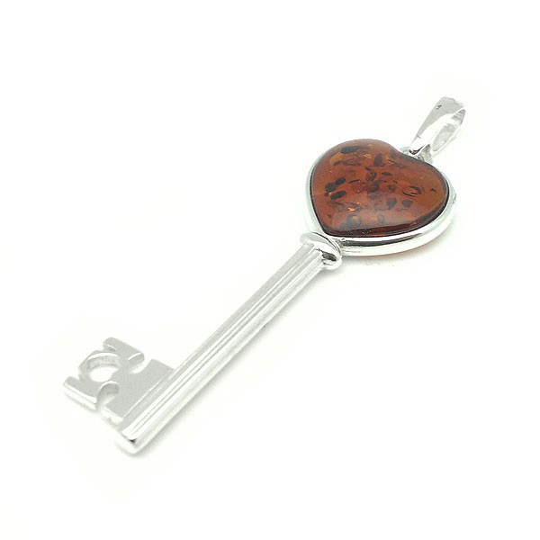 Colgante llave ámbar