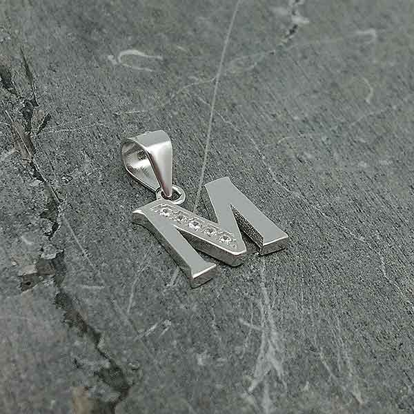 Initial pendant, letter M.