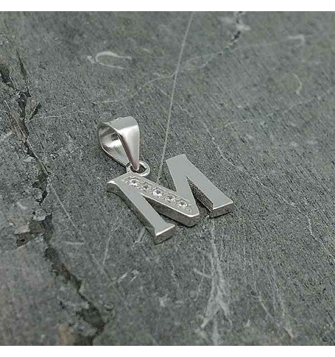 Initial pendant, letter M.
