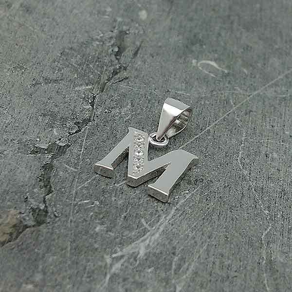 Initial pendant, letter M.