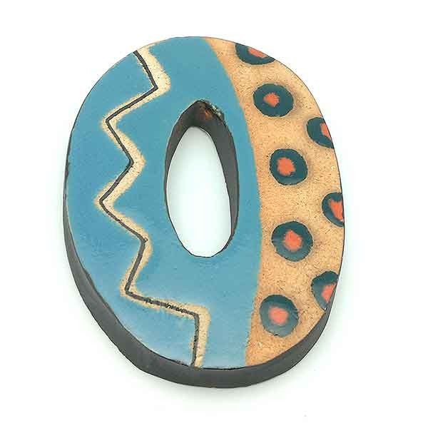 Número 0 en cerámica.