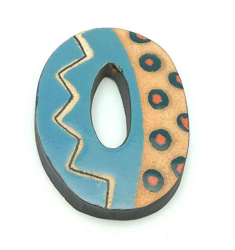 Número 0 en cerámica.