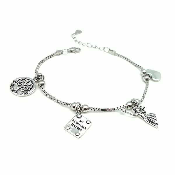 Silver bracelet for godmother