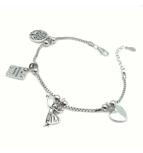 Silver bracelet for godmother