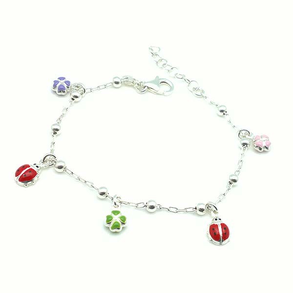 Ladybugs and clovers bracelet