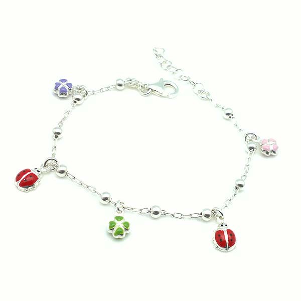 Pulsera mariquitas y tréboles