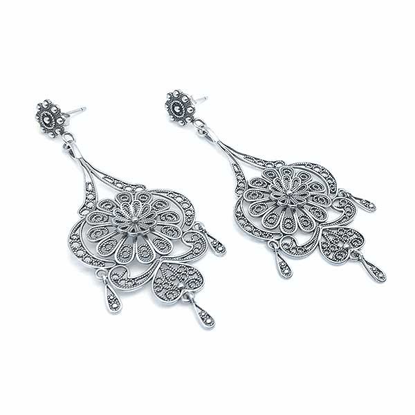 Sterling silver filigree earrings