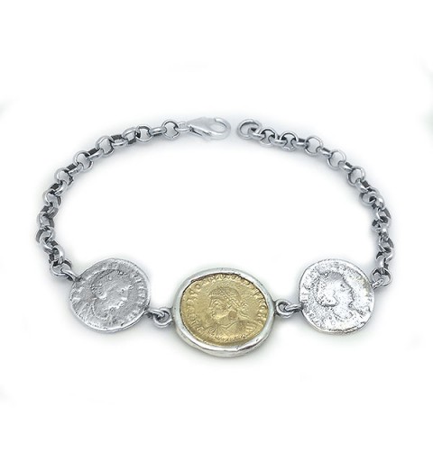 Bracelet with Roman coins