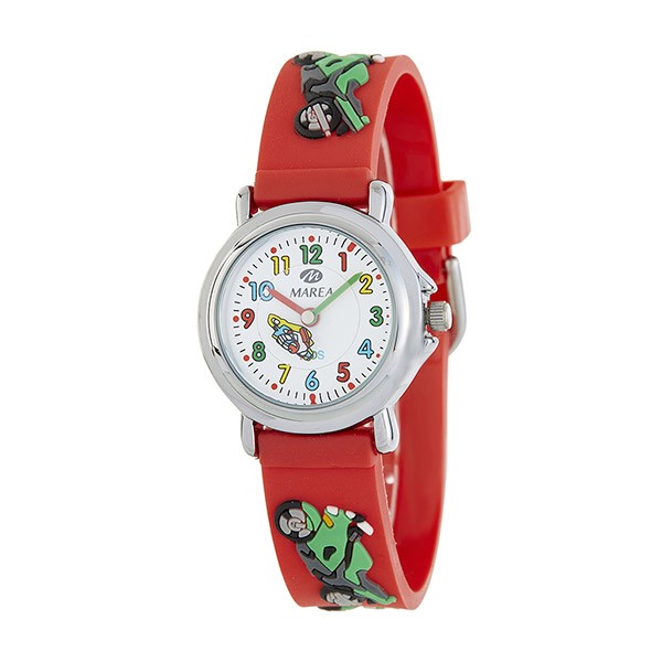 Reloj de color rojo, para niño, de la marca Marea.