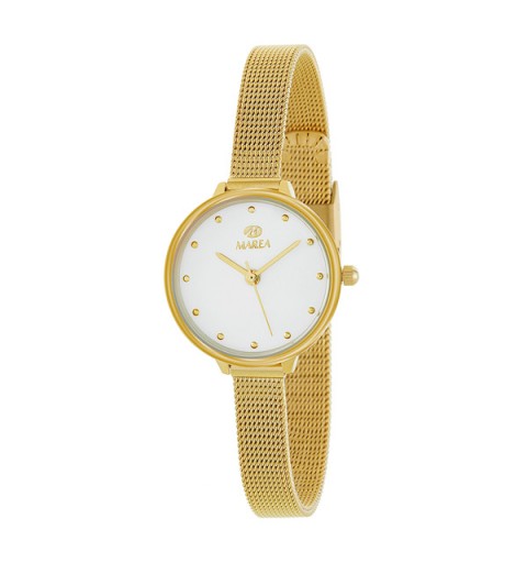 Gold ladies watch, with Milanese mesh.