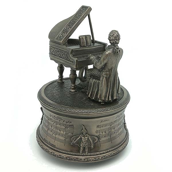 Caja de música Mozart tocando piano