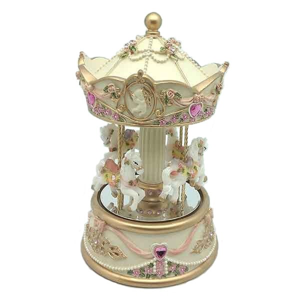 Beige and pink tones musical carousel