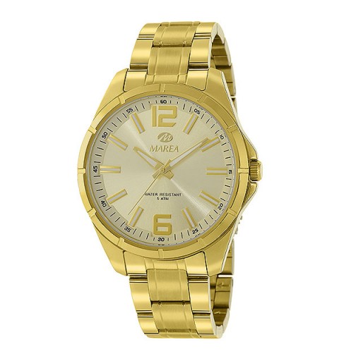 Reloj caballero dorado, de la marca española Marea.