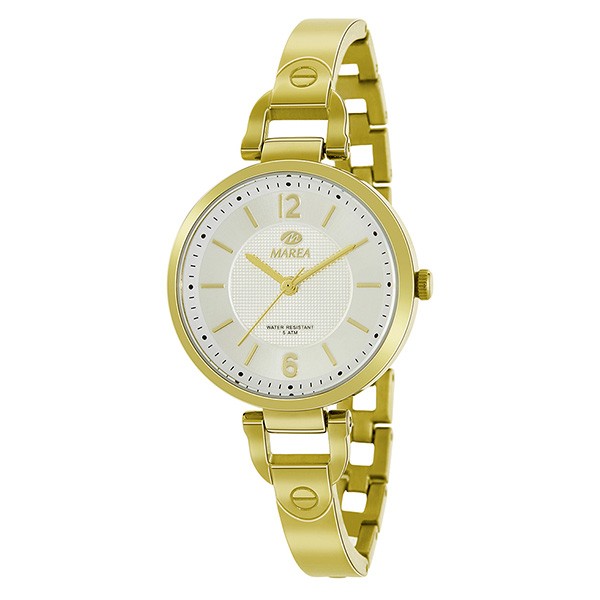 Reloj para chica o mujer, en tono dorado.