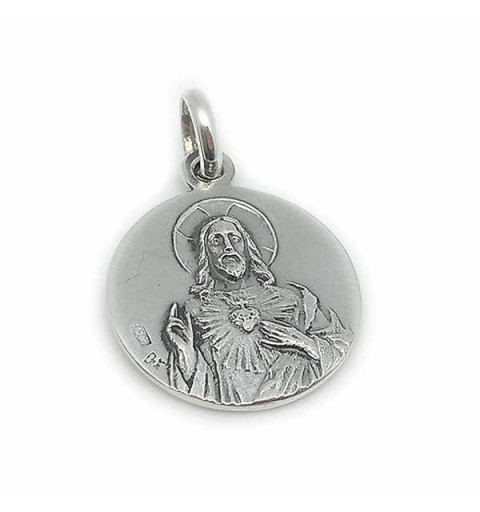 Scapular medal, in small size, made of sterling silver.