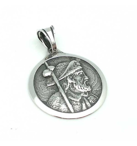 Santiago Apóstol pendant, in sterling silver.