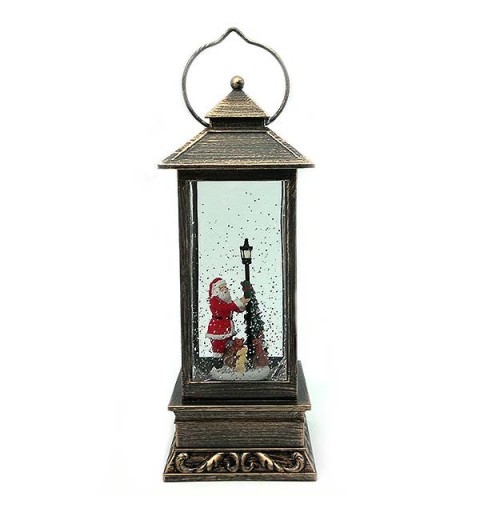 Christmas lantern with Santa Claus.