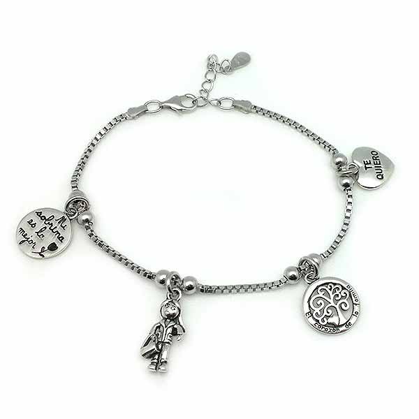Sterling silver bracelet, ideal as a gift for nieces.